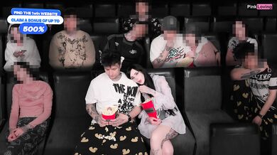 Surprised a girlfriend right in the movie theater - pinkloving