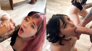 Emma Fiore and Meg Vicious sucking cock - Bastian Blanc Bob BigTula