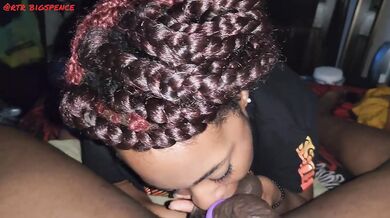She told me she wanted to suck a big dick made her suck on my dick and balls and nutted on her face.