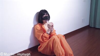Punishing slutty girls in prison with sex machines (US prison uniforms, deep throat, handcuffs)