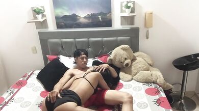 My sister-in-law enters my room with her sexy outfit, she starts kissing my neck and chest while I c