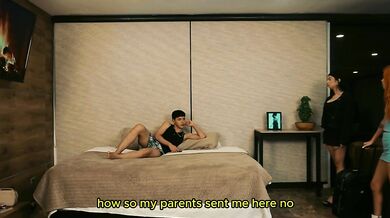 I SHARE BED WITH APRIL ADDAMS AND LIL TIMY, THEN WE END UP FUCKING IN A HOT THREESOME
