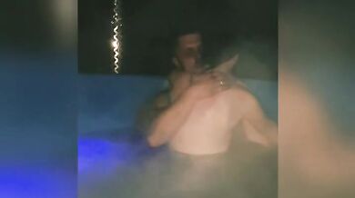 hot wife wants husband's best friend in a hot tub when her husband went to drinks. 3:15s