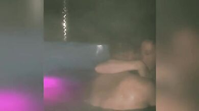 hot wife wants husband's best friend in a hot tub when her husband went to drinks. 3:15s
