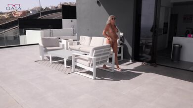 Naughty Wife's Poolside Shock: Worker's Surprise Anal Enema & Kinky Pee Tasting!