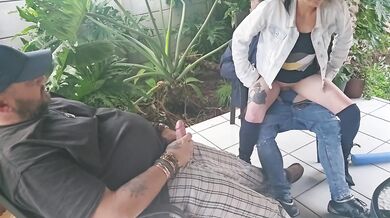 Cuckold jerking off while my friend fucks my wife