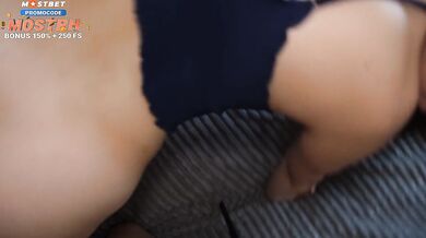 Cum on my face! Close-up. Sex with a friend on camera