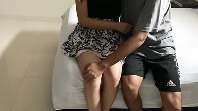MY FRIEND'S UNFAITHFUL GIRLFRIEND VISITS ME IN A VERY SHORT DRESS