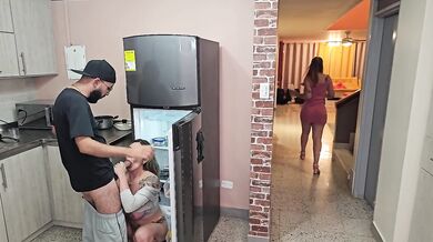 I fuck my best friend's husband without her finding out and he leaves cum on my huge tits