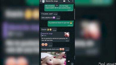 La my best friend's horny mom invites me to fuck on WhatsApp