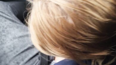 Risky Public Parking Lot Head: Deepthroating Him While People Walk By