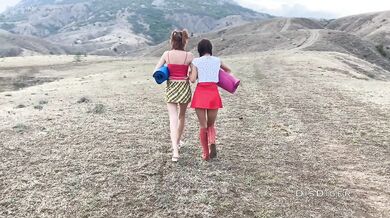 Picked up with a friend of two cute girls in the mountains and fucked hard