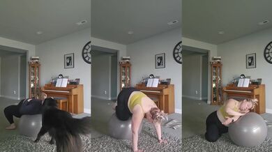 Yoga Ball Destroyed Lexi Gushing Choked