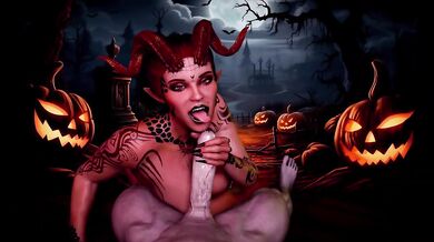 POV Succubus Blowjob Big White Cock Demon Devil Seduction