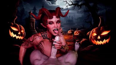 POV Succubus Blowjob Big White Cock Demon Devil Seduction