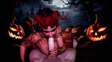 POV Succubus Blowjob Big White Cock Demon Devil Seduction