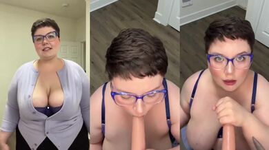 Cum Hungry Brunette Receptionist With Big Tits Destroyed By Sperm Sample Cumshot