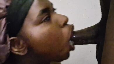 Sloppy Ebony Blowjob And Sloppiest Deepthroat Destroyed Dick With Choked Cum Gushing Fast