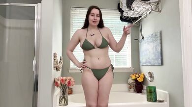 4K Bikini Try On Haul Sexy Bikini Natural Big Tits Brunette Amateur Verified