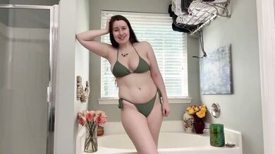 4K Bikini Try On Haul Sexy Bikini Natural Big Tits Brunette Amateur Verified