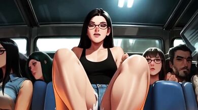Spicy Toons Lin Plays Footsie On The Train Destroyed Choking Cum On Feet Foot Worship Hentai Public