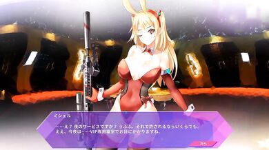 Blonde Gyaru Bunny Girl Cosplay Destroyed With Gushing Mid Entry Hentai Ecchi Anime