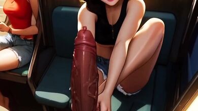 Lin Loves Giving You Footjobs On The Train