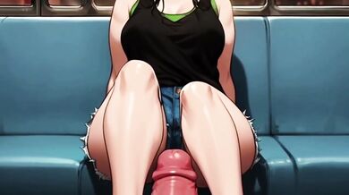 Lin Loves Playing Footsie On Your Big Dick In Public Train