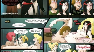 Fred And Shaggy Destroyed In A Gushing Cartoon Creampie Threesome