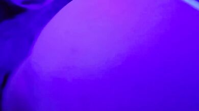 Glowing Blacklight Bush Gets Destroyed by Dildo Before Pussy Slide on Big Dick with Cum Spray