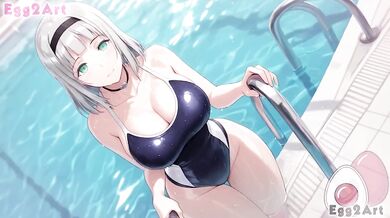 Anna Nishikinomiya Big Tits Swimsuit Blowjob Destroyed Gushing Cumshot Hentai Egg 2 Art