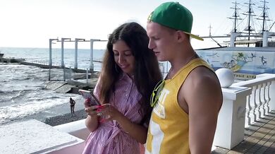 Bisexual cuckold cleanup college girl gagged and rimmed while sucking big dick bareback