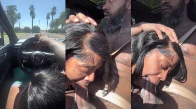 milf ebony sucking big cock in heavy traffic while driving porsche fresno latina bbc hard fuck