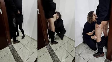 Lovers Hooked Up At Work With Cumshot In Mouth And Doggy Style Rubbing