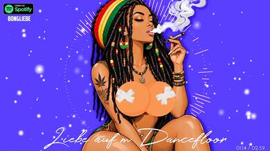 Orgasm study destroyed gushing choked love on the dancefloor German reggae cartoon