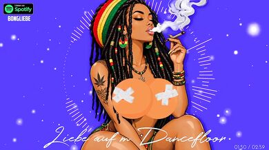 Orgasm study destroyed gushing choked love on the dancefloor German reggae cartoon