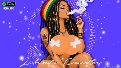 Orgasm study destroyed gushing choked love on the dancefloor German reggae cartoon