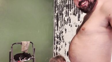 Moving Day Fucking Pregnant MILF Standing Doggy Gushing