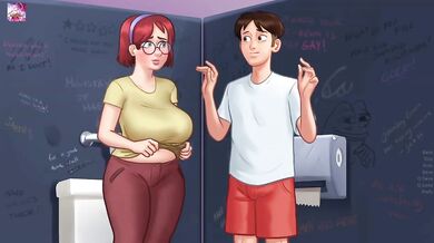 Anon Destroyed Judith In Public Restroom Handjob Cumshot Gushing