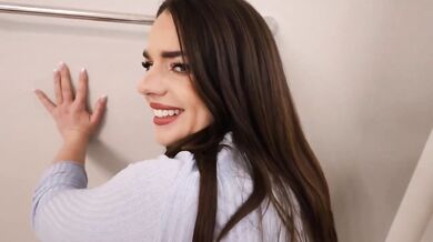 Best Friend Brunette Bounces Big Ass On Big Dick POV