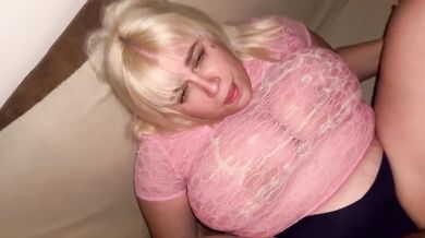 Surprise Stepbro Pov Big Tits Big Ass Blonde Amateur Creampie Destroyed Gushing Choked