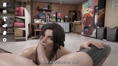 Lara Croft owes a debt and takes it deep throat big dick hard rough sex amateurs