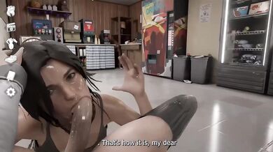 Lara Croft owes a debt and takes it deep throat big dick hard rough sex amateurs