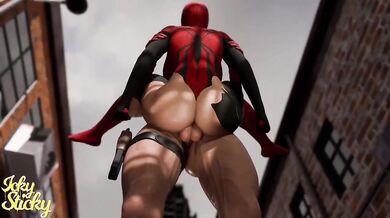 Futa Villain Smashes Spidey Tight Pussy With Big Dick Creampie