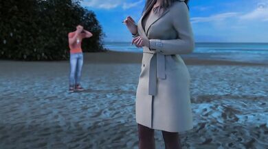 Breeze Of Passion Part 2 Destroyed Gushing Choked Beach Fuck Cowgirl Riding Black Stockings
