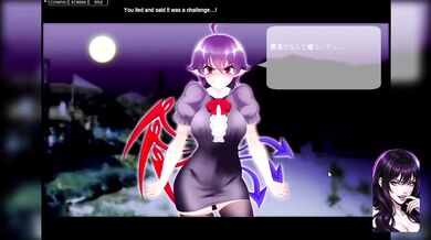 Goth Vampira Destroyed by Big Dick and Big Tits in Hentai Games