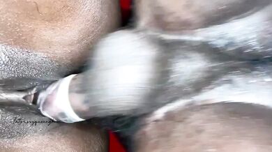 Saggy Tits Ebony Rides Macho BBC Doggy Side Fuck and Creampie