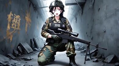 Military Girl Realized Love Is Better Than War Hard Fuck AI Combat Zone