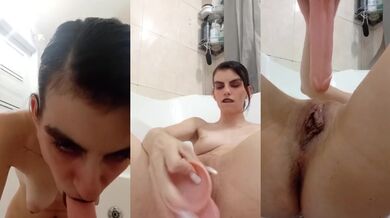 Russian Girl Gets Destroyed By Dildo In Bathtub