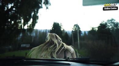 Blonde Slut Stranded On Mountain Trail Gushing Sloppy Deepthroat With Huge Monster Cock